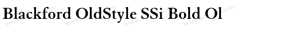 Blackford OldStyle SSi Bold Old Style Figures字体转换